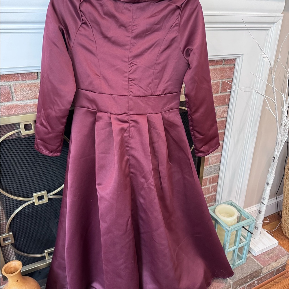 Elegant Burgundy Long Dress